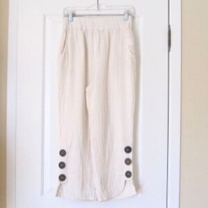 Shannon Passero Cotton Gauze Juniper Crop Pants